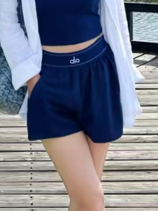 ALO Yoga Pants - New Navy Blue🧊Alo Yoga Match Point High-Waisted Short🤩Performance | Athleisure